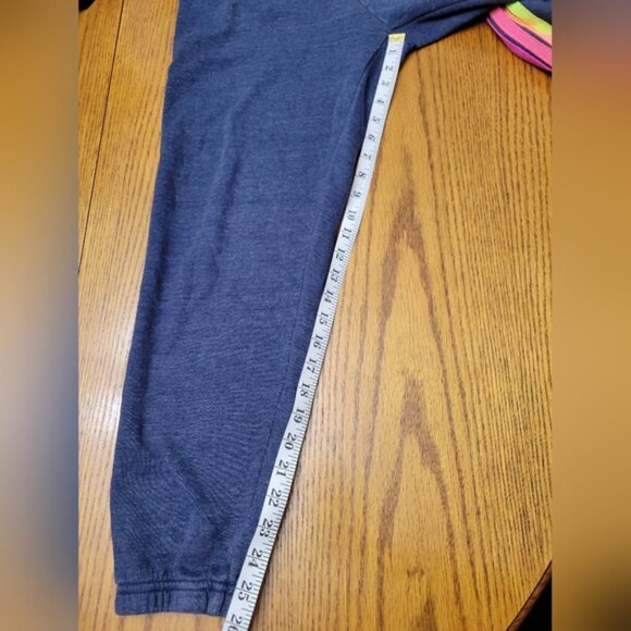 Aviator Nation 5 Stripe Sweatpants Heather Navy Neon Rainbow Size XS - Picture 10 of 13